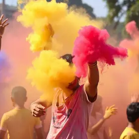 Holi festival das cores